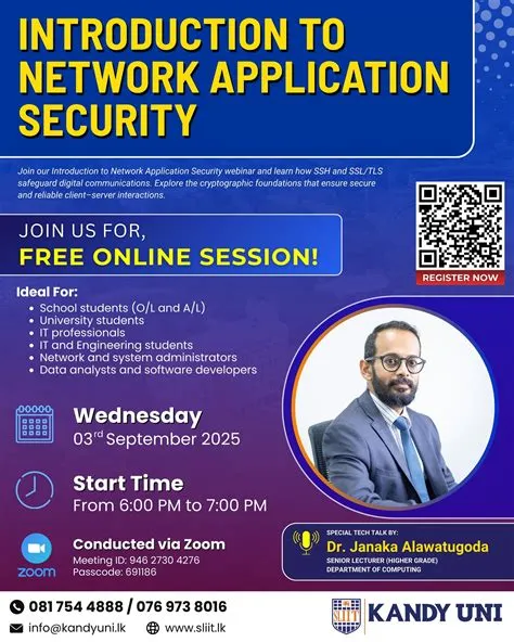 SLIIT - 🔒𝗜𝗻𝘁𝗿𝗼𝗱𝘂𝗰𝘁𝗶𝗼𝗻 𝘁𝗼 𝗡𝗲𝘁𝘄𝗼𝗿𝗸 𝗔𝗽𝗽𝗹𝗶𝗰𝗮𝘁𝗶𝗼𝗻 𝗦𝗲𝗰𝘂𝗿𝗶𝘁𝘆 Your Gateway to ...