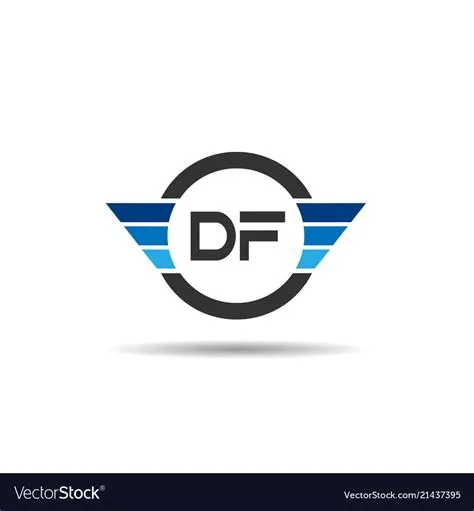 Initial letter df logo template design Royalty Free Vector