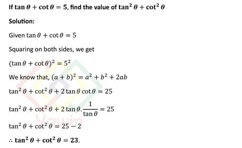 If tan(theta) + cot(theta)=5, find the value of tan^2 (theta)+cot^2 ...