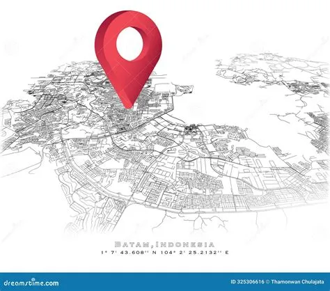 Batam,Indonesia,detail Streets Roads Map with Location Pin Stock ...