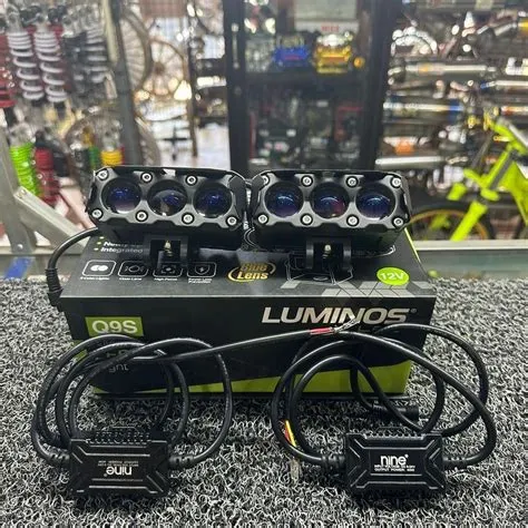 Jual Lampu Tembak LED 3 Mata Lensa Biru Luminos Q9S Super Terang 2 ...