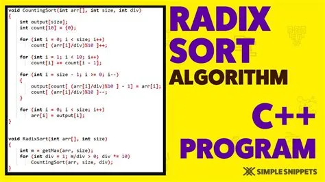 Radix Sort Sorting Algorithm (C++ Program) | Part - 3 | Sorting ...