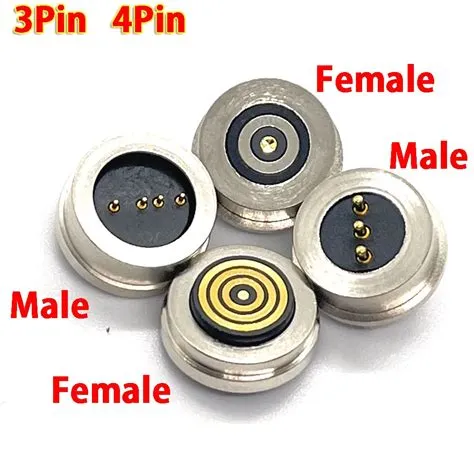 5set-3-4Pin-Waterproof-Magnetic-Pogo-Pin-Connector-Spring-Loaded-Male ...