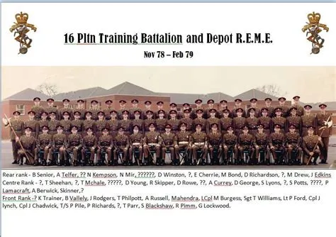 Training Battalion and Depot REME 16plt 1978-79