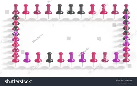 Border Frame Made Colorful Pins Design Stock Illustration 2165912009 ...