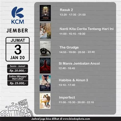 KOTA CINEMA MALL JEMBER - JADWAL TAYANG KOTA CINEMA MALL JEMBER JUMAT 3 ...
