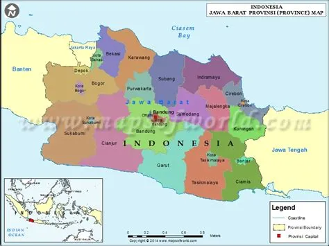 Jawa Barat Map, Map of Jawa Barat Province, Indonesia
