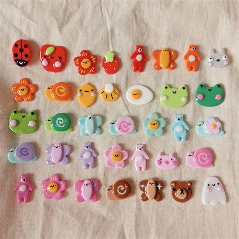 Kawaii Polymer Clay Pins - Etsy