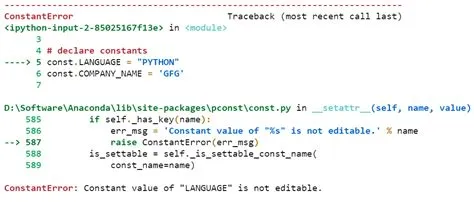 Create Constant Variable in Python using Pconst Library | GeeksforGeeks