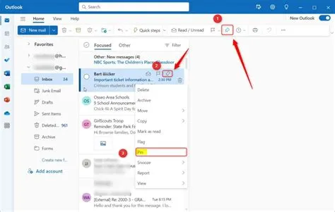 How to Pin or Unpin Emails in Outlook on Windows 11 - Geek Rewind