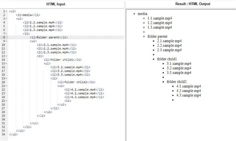 PHP function error in generating directory tree as a nested html list ...