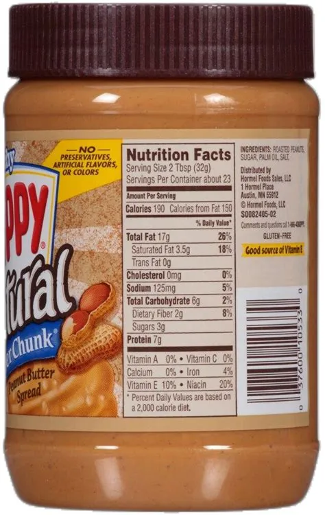 Skippy® Natural Super Chunk® Extra Crunchy Peanut Butter Spread 26.5 oz ...
