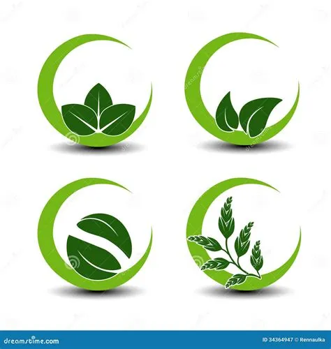Natural Symbols with Leaf - Circular Nature Icon Stock Vector ...