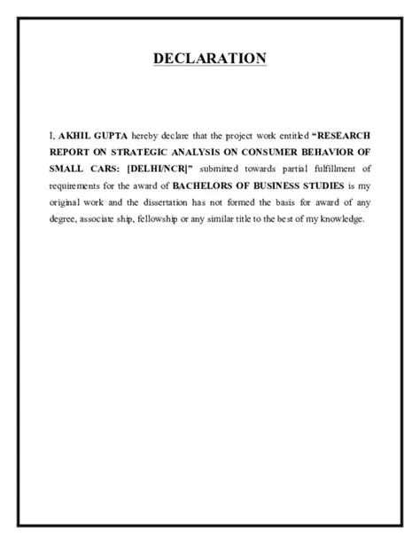 (PDF) DECLARATION I, AKHIL GUPTA hereby declare that the project work ...