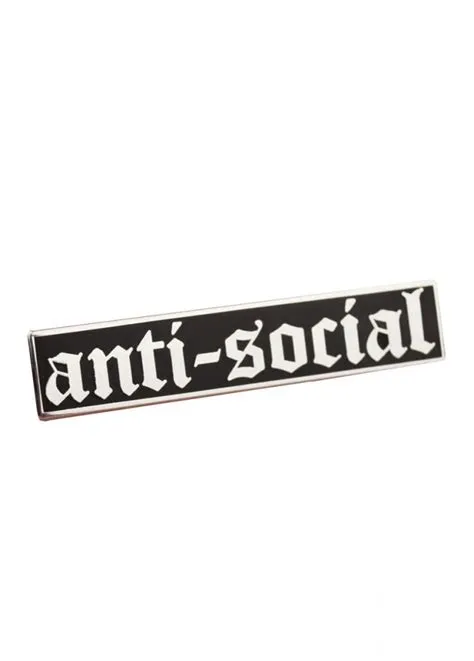 Extreme Largeness Anti-Social Enamel Pin | Attitude Clothing
