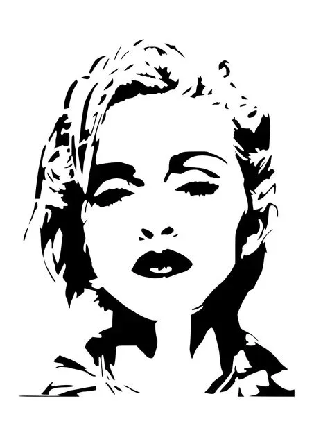 AIRBRUSH STENCILS PINUP Girl Graphic Art Stencil Pop Icon Madonna £7.50 ...