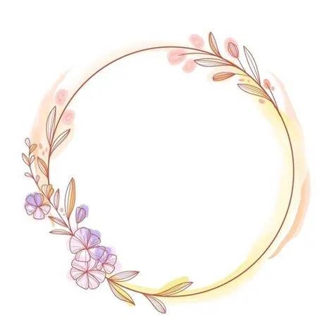 Free Vector | Watercolor flowers circular frame | Flower graphic design ...