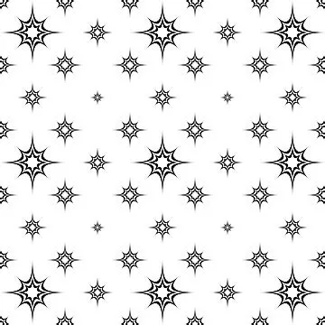 Abstract Seamless Monochrome Star Pattern Background Backdrop Recurring ...