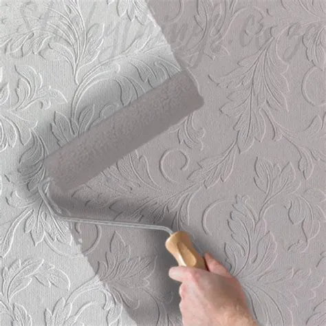 Scrolling Leaf Paintable Textured Vinyl • Sticky Things