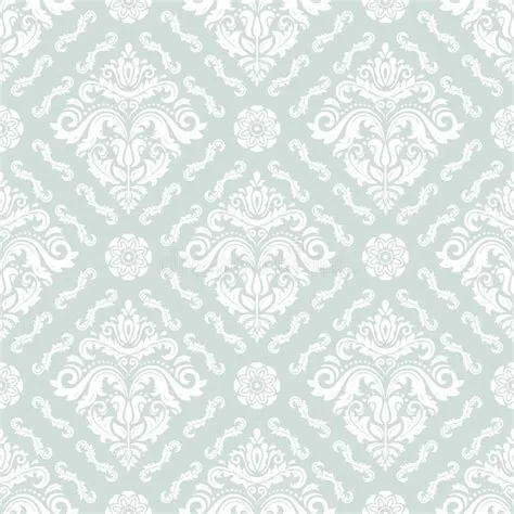 Seamless Damask Pattern stock illustration. Illustration of fashioned ...