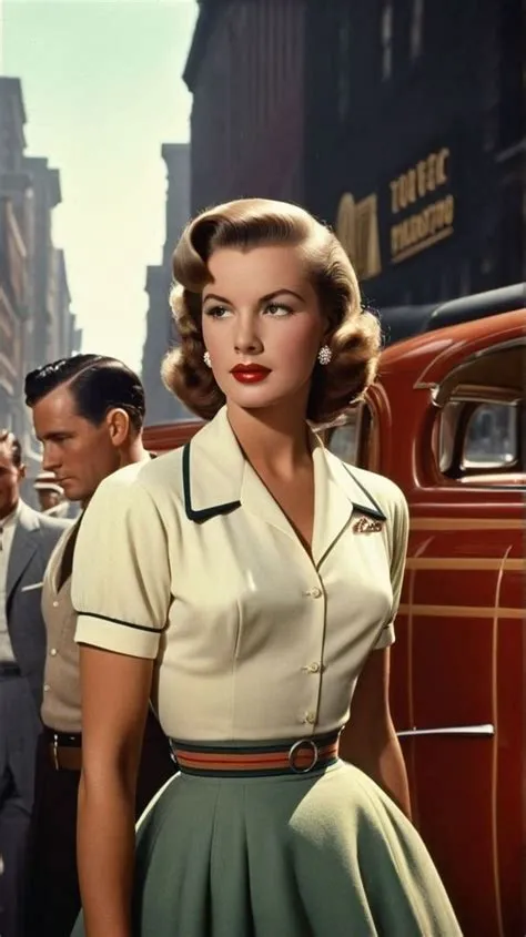 Realistic retro photography of America in 1950. by alexander ...