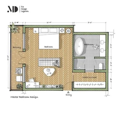 Master Suite Layout & Dimensions | Architectural Floor Plan | Camera ...