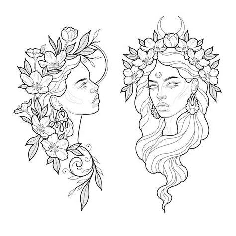 Woman Face Tattoo Design - Design Talk