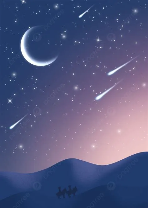 Background Berkuda Di Bawah Bintang Bintang Di Malam Hari, Langit Malam ...