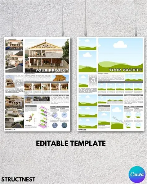 Architecture Presentation Board Template (Made In Canva) | Poster ...