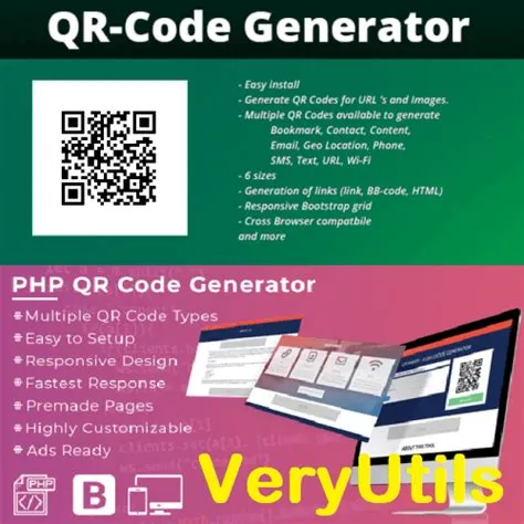 VeryUtils PHP QR Code Generator is an advanced and well designed PHP ...
