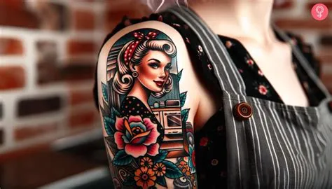 Up Girl Tattoo: 8 Stunning Designs For Vintage Charm