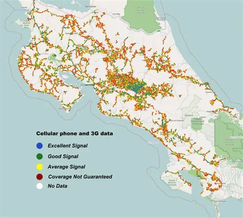 Cell Phone & Data Coverage Map of Costa Rica