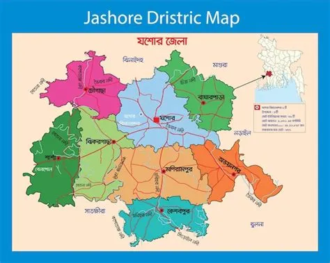 Premium Vector | Jessore district maps
