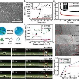 The bouncing and pinning behavior of droplets on lotus leaves. a) TEM ...