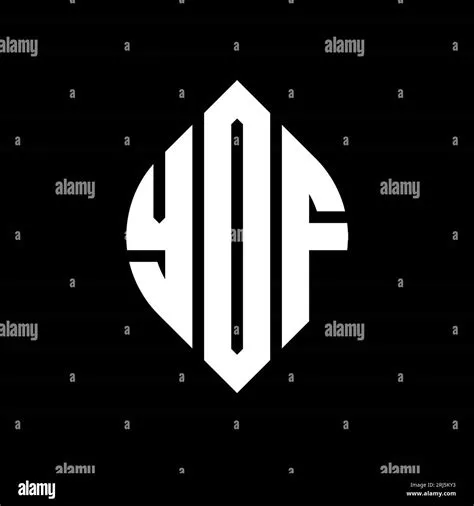 YDF circle letter logo design with circle and ellipse shape. YDF ...