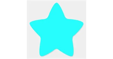 Aqua (solid color) star sticker | Zazzle