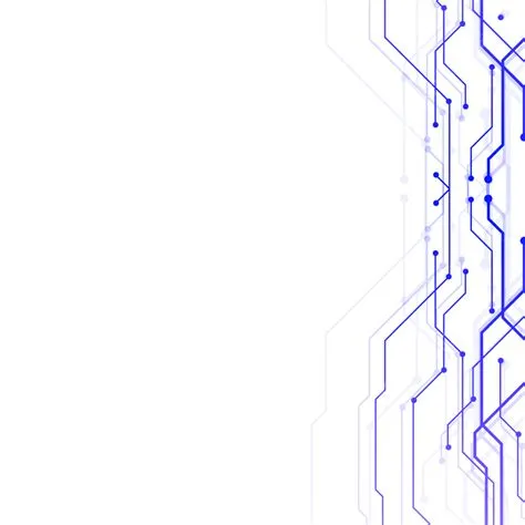 Abstract Blue Technology Circuit Board On Transparent Background Vector ...