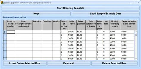 Excel Software Inventory Template