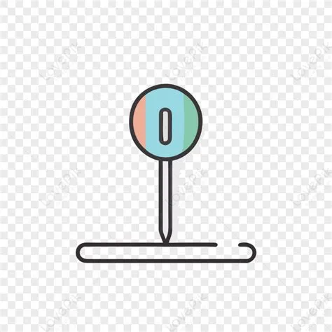 Round Pin Logo Design On White Background Vector,ui,minimalism PNG ...