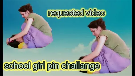 school girl pin challange || requested video - YouTube