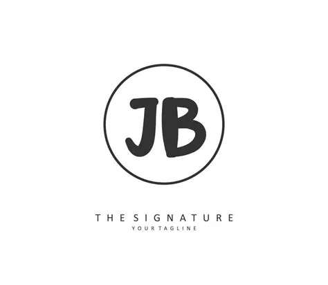 J B JB Initial letter handwriting and signature logo. A concept ...