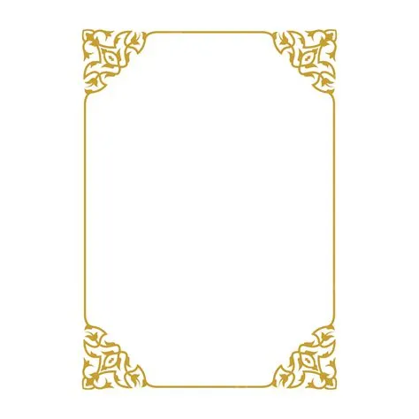 Desain Bingkai Atau Border Dengan Hiasan Sudut Motif Bunga Yang Menawan ...