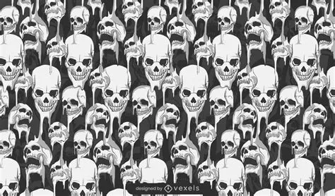 Dark Skull Pattern Backgrounds