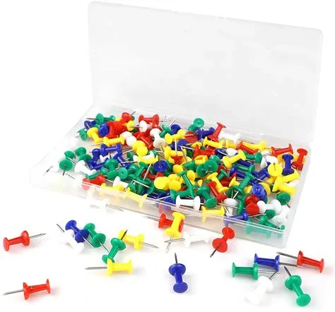400 Colored Push Pins, Bulletin Board Steel Push Pin Thumb Tacks, Wall ...