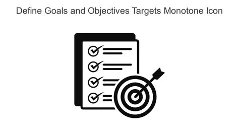 Define Goals And Objectives Targets Monotone Icon In Powerpoint Pptx ...