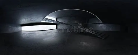 Full 360 Degree Equirectangular Panorama Hdri of Dark Industrial Grunge ...