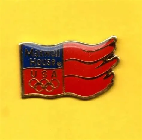 LAPEL PINS pin Olympic Team USA Olympique MAXWELL HOUSE Official ...