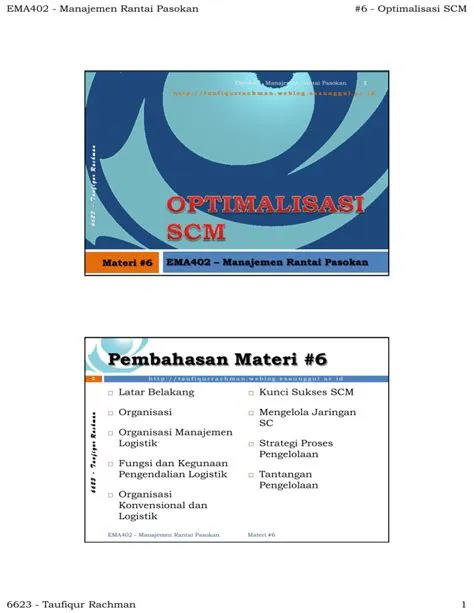 Optimalisasi SCM - Digilib Esa Unggul