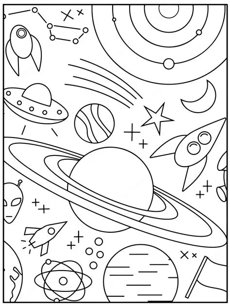 Printable Outer Space coloring page - Download, Print or Color Online ...