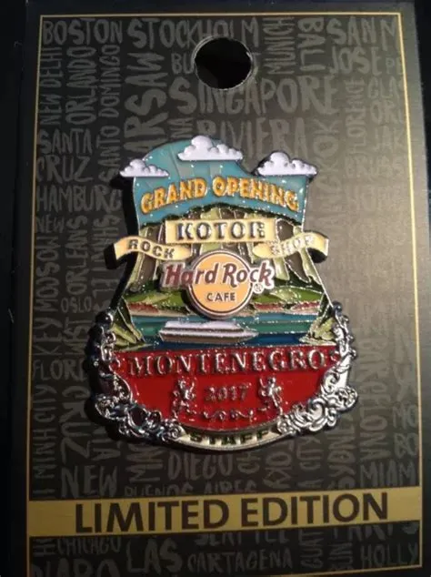 HRC HARD ROCK Cafe Podgorica-Kotor, GO Grand Opening Icon Staff Pin ...